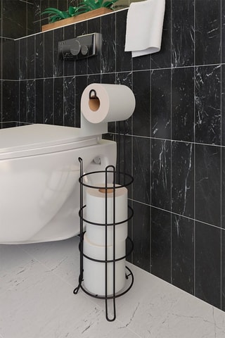 Toiletrolhouder Zwart - Asir