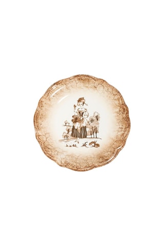 6 Porseleinen Dessertborden - 21 cm