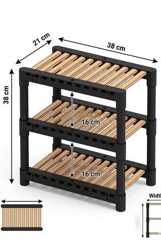 Houten Keukenelement - 38 x 38 x 21 cm