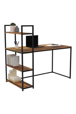 Bureau-bibliothèque 2-en-1 Elize - 113 x 120 x 64 cm