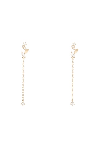 Pendientes Fleurs dormeuses - Oro amarillo