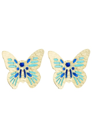 Puces Papillon simple - Or jaune