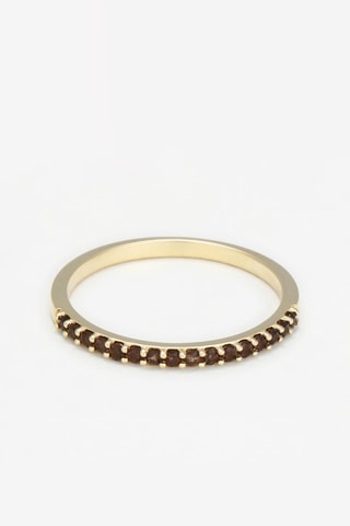 Bague Alliance - Or jaune et quartz