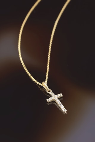 Pendentif Croix Promise - Or jaune
