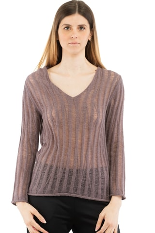 Pull en alpaga - Violet
