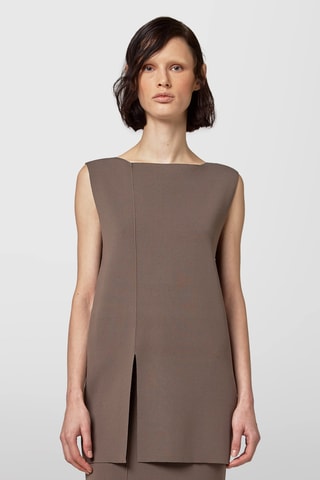 Pull sans manches - Taupe