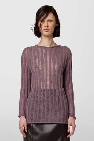 Pull en alpaga - Violet