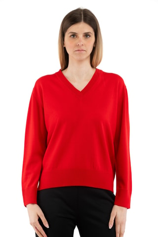 Pull en laine mérinos - Rouge
