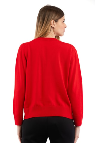 Pull en laine mérinos - Rouge