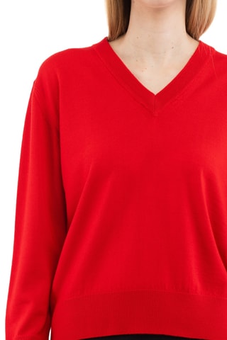 Pull en laine mérinos - Rouge