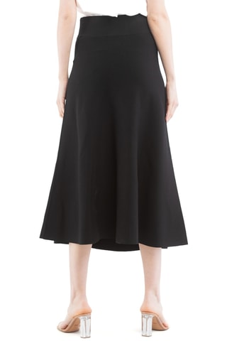 Jupe midi taille haute - Noir