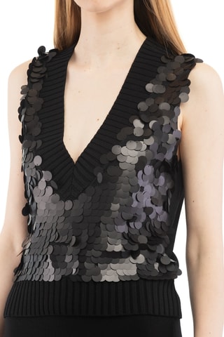 Pull sans manches - Noir