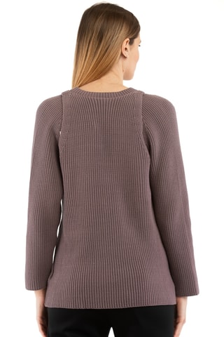 Sweat à épaules ajourées - Violet