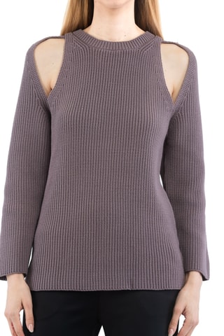Sweat à épaules ajourées - Violet