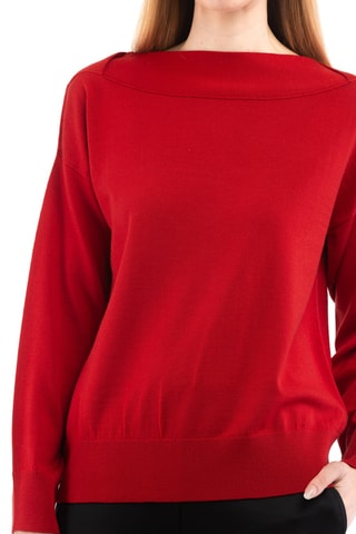 Pull en laine mérinos - Rouge