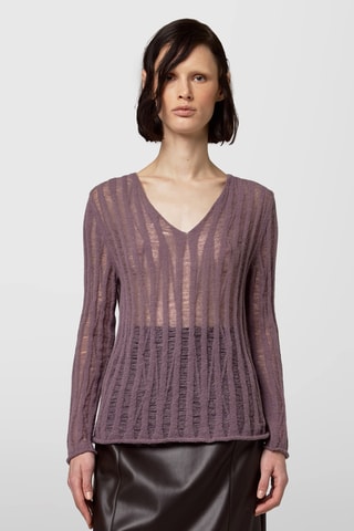 Pull en alpaga - Violet