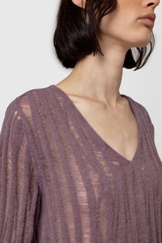 Pull en alpaga - Violet