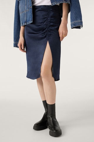 Jupe midi - Bleu marine