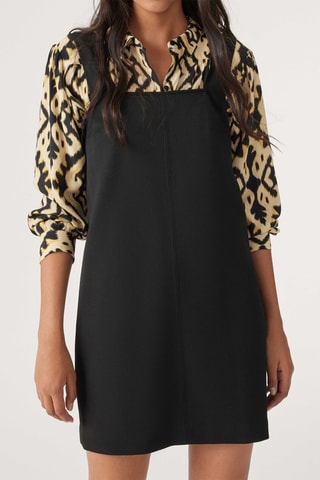 Robe salopette sans manches - Noir