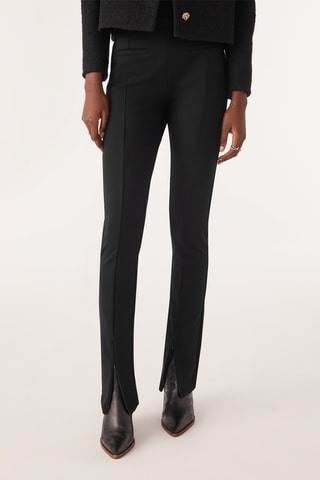 Pantalon slim taille haute - Noir