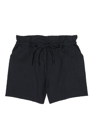 Short en lin - Noir