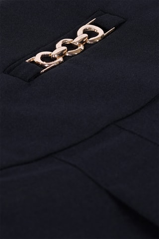 Minijupe taille haute en laine vierge - Noir