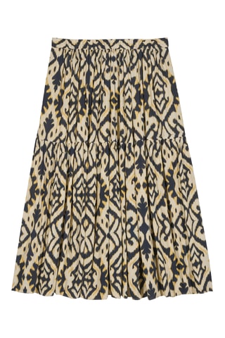 Jupe midi volantée - Beige