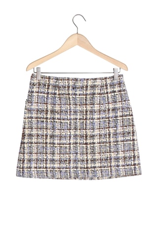 Minijupe jupe droite en laine - Multicolore