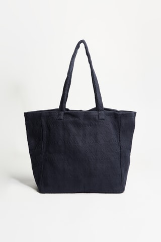 Cabas en lin  - Bleu marine