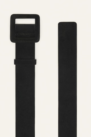 Ceinture en croûte de cuir - Noir