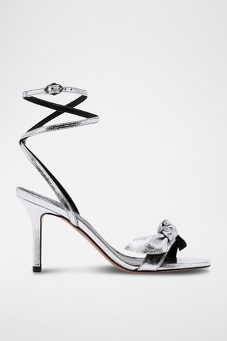 Sandales à talons en cuir Mcarmine Argenté