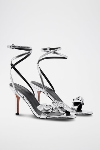 Sandales à talons en cuir Mcarmine Argenté