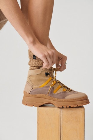 Baskets montantes en nubuck Cammy Beige