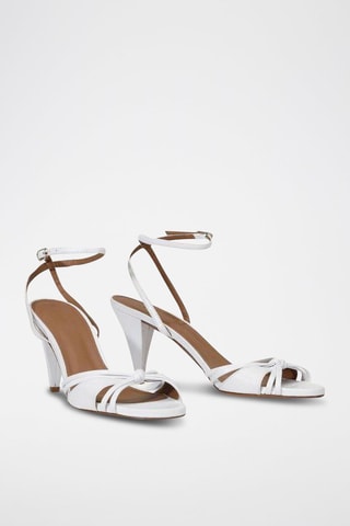 Sandales à talons en cuir Calas Blanc