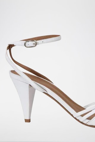 Sandales à talons en cuir Calas Blanc