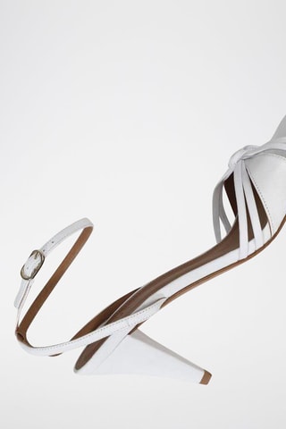 Sandales à talons en cuir Calas Blanc