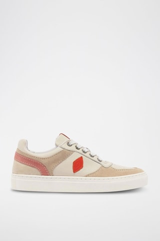 Baskets en cuir de veau nubuck Crush Orange