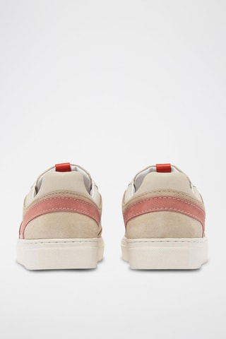 Baskets en cuir de veau nubuck Crush Orange
