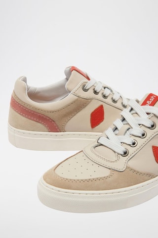 Baskets en cuir de veau nubuck Crush Orange