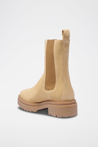 Bottines Chelsea en cuir de veau nubuck - Sable
