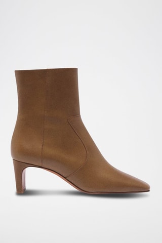Bottines en cuir de veau Calda Tabac