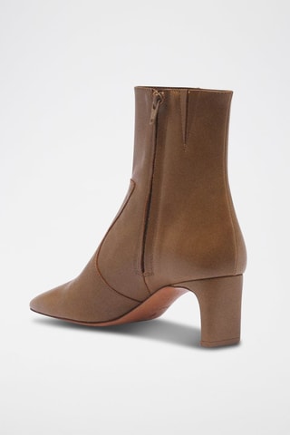 Bottines en cuir de veau Calda Tabac