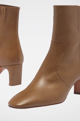 Bottines en cuir de veau Calda Tabac