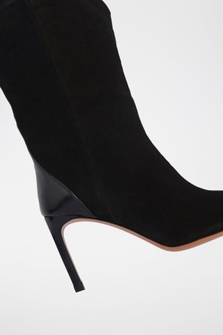 Bottines en cuir et cuir d’agneau Coppelia - Noir