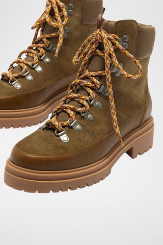 Bottines en cuir Lcanyon - Vert olive