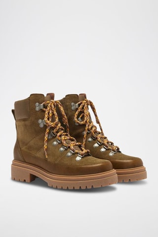 Bottines en cuir Lcanyon - Vert olive