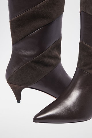 Bottines en cuir d’agneau Cutty - Marron
