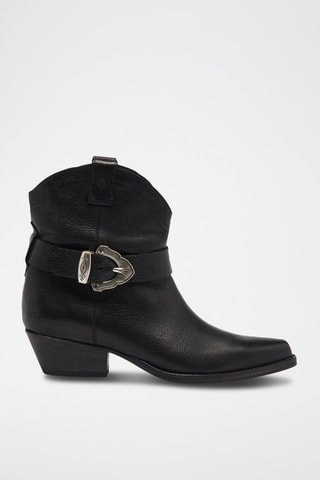 Santiags en cuir de veau Cooper Noir