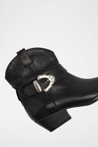 Santiags en cuir de veau Cooper Noir