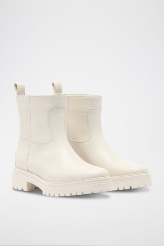 Bottines en cuir Cighter Ecru